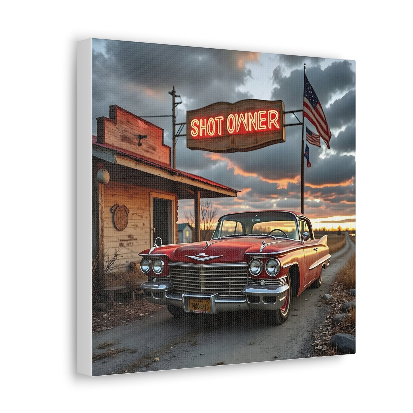 Canvas Prints - Mid West Neon Sign Shot Owner scene