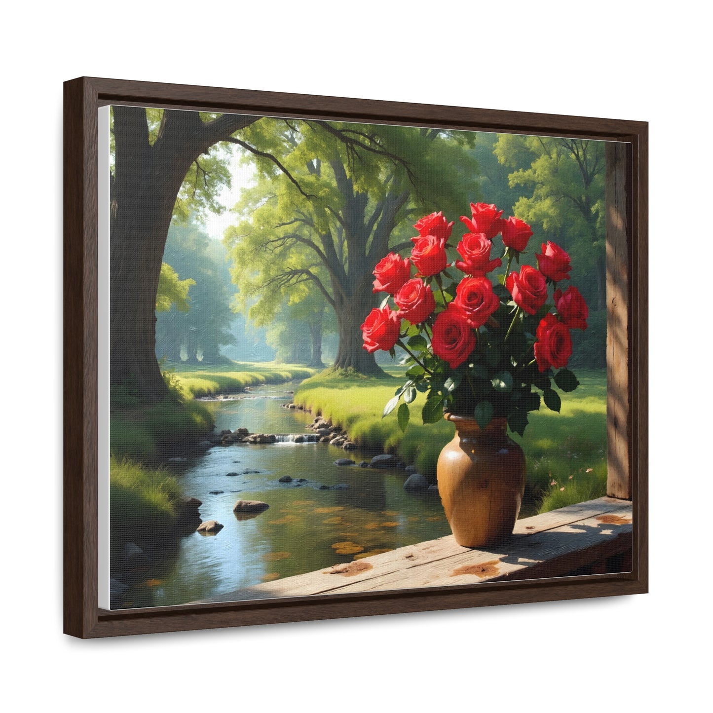 Forest landscape idyllic atmosphere – Canvas print wrap