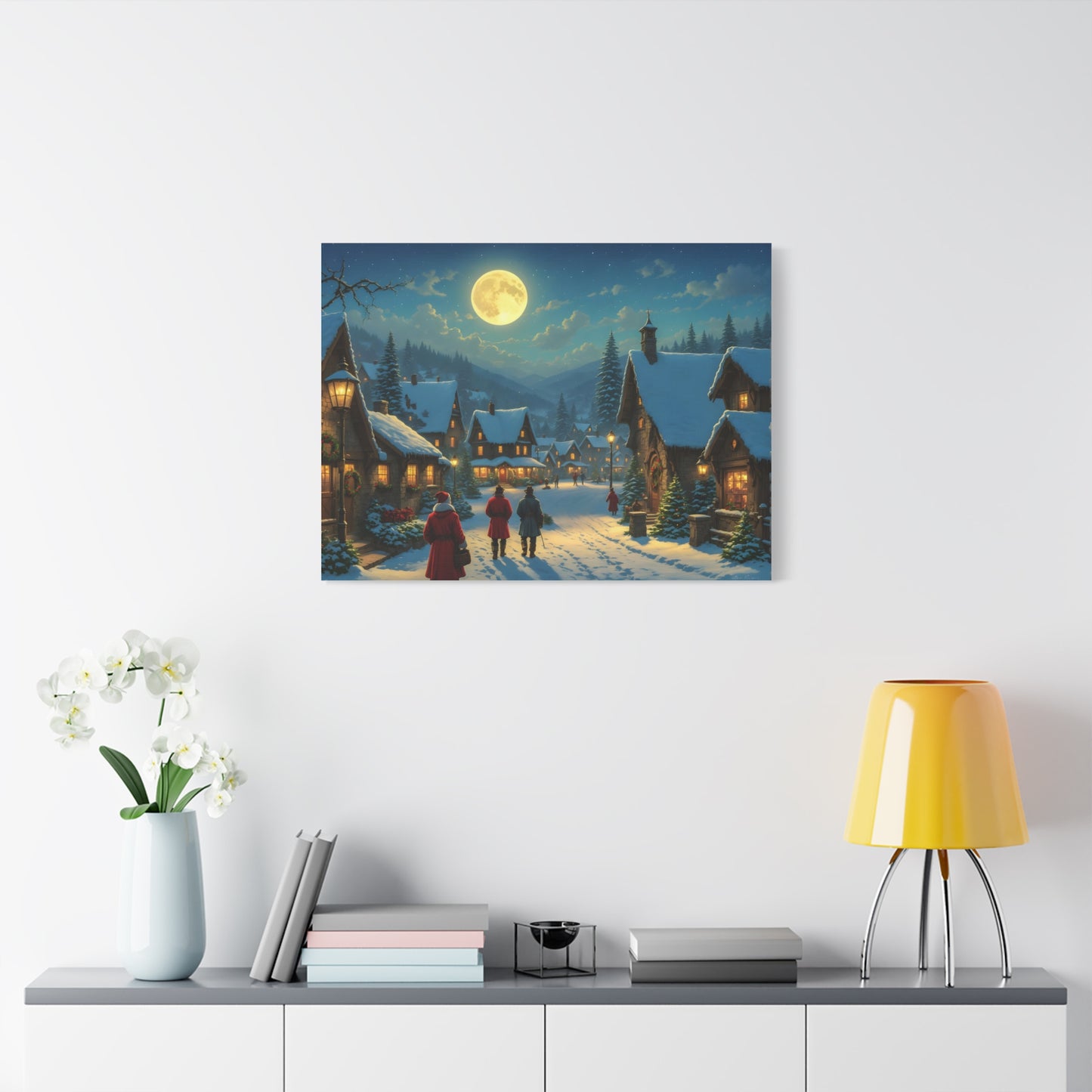 Canvas Print - Christmas Night, Thomas Kinkade inspiration