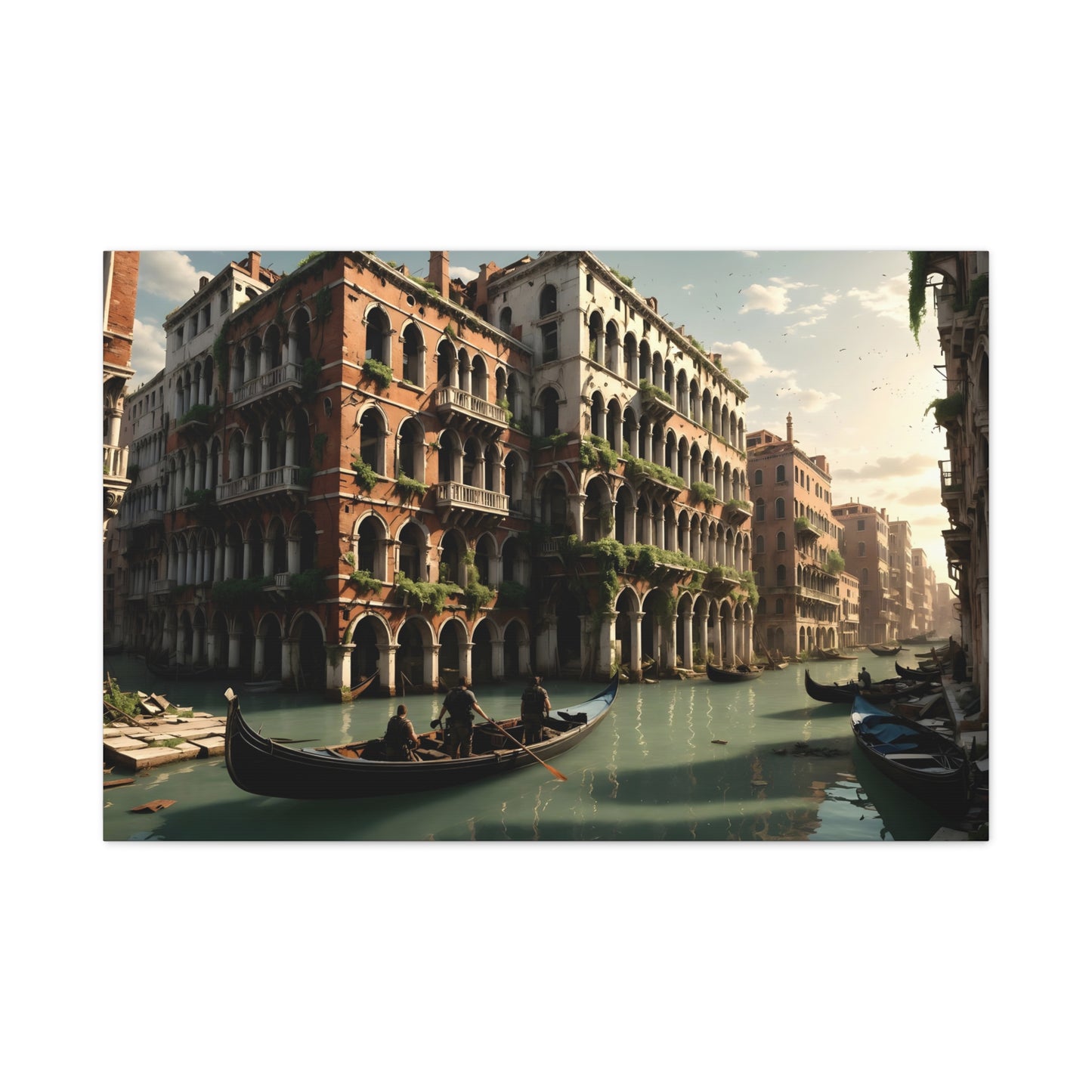 Canvas Wall Art - Post Apocalyptic Venice Fantasy