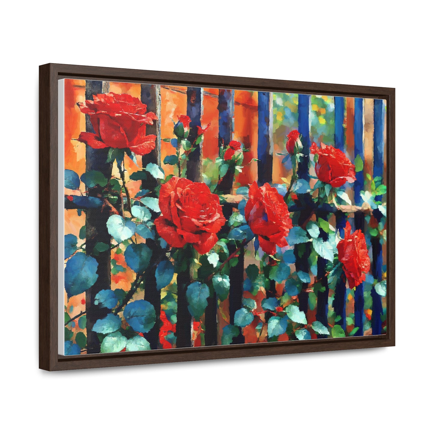 Canvas Wraps - Red Roses Garden Beautiful Scenery