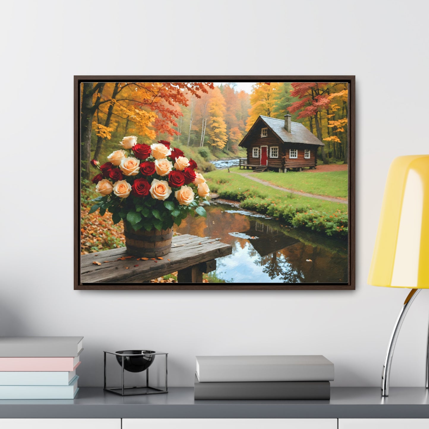 Forest landscape idyllic atmosphere – Canvas print wrap