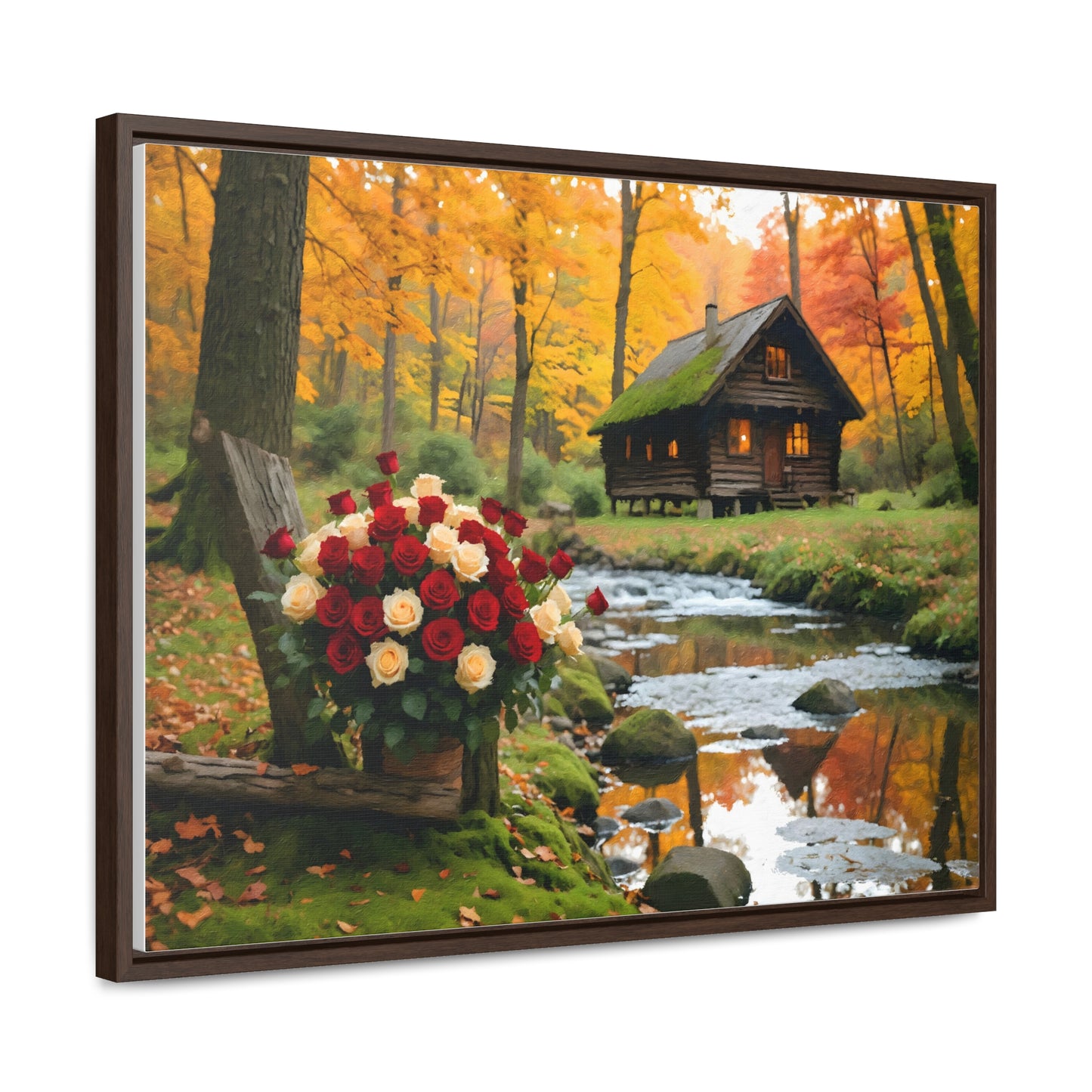 Gallery Canvas Wraps, Horizontal Frame, Forest landscape idyllic atmosphere