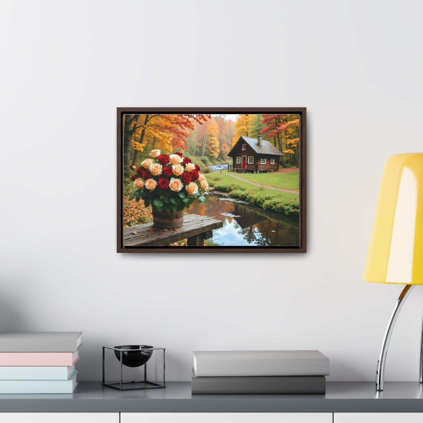 Forest landscape idyllic atmosphere – Canvas print wrap