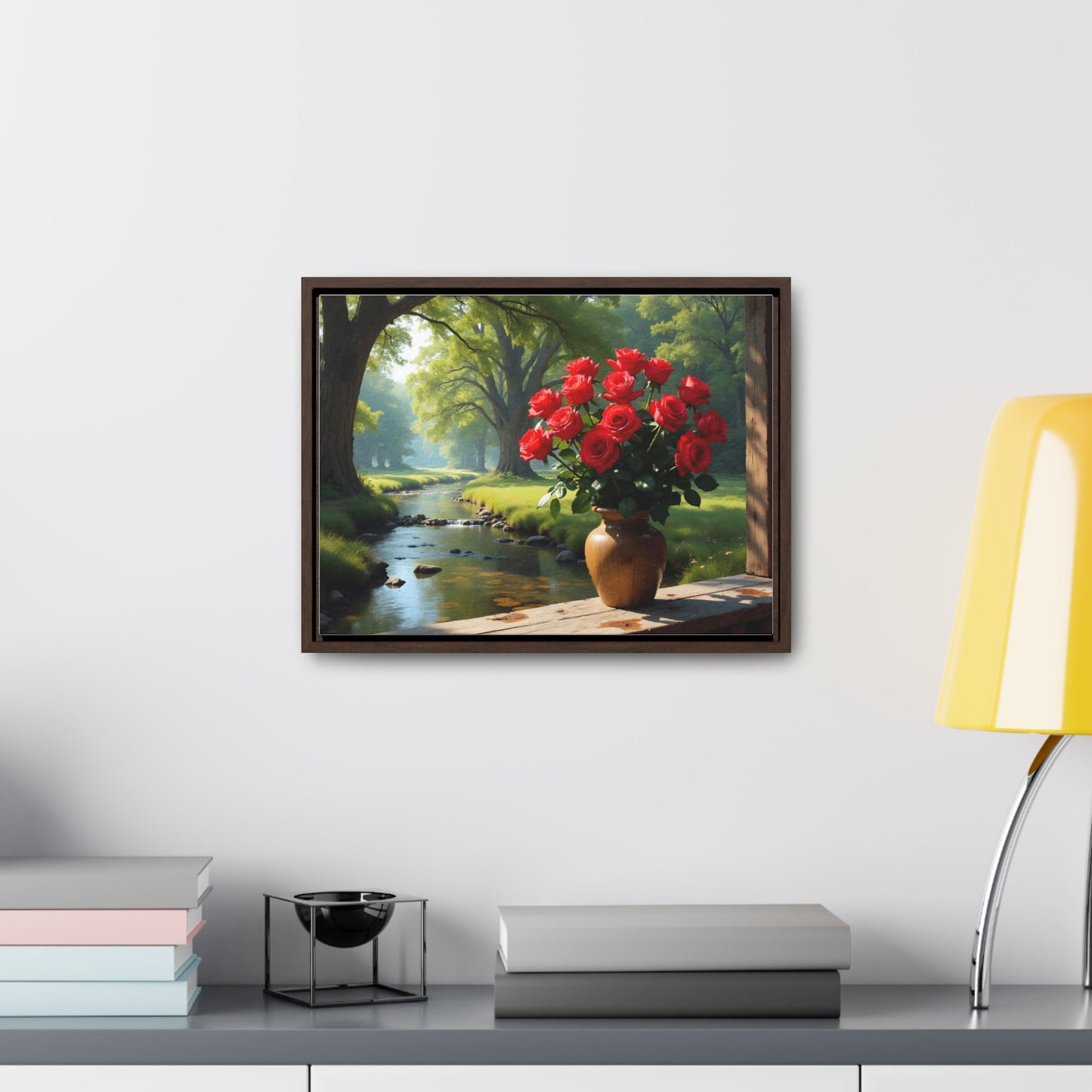 Forest landscape idyllic atmosphere – Canvas print wrap