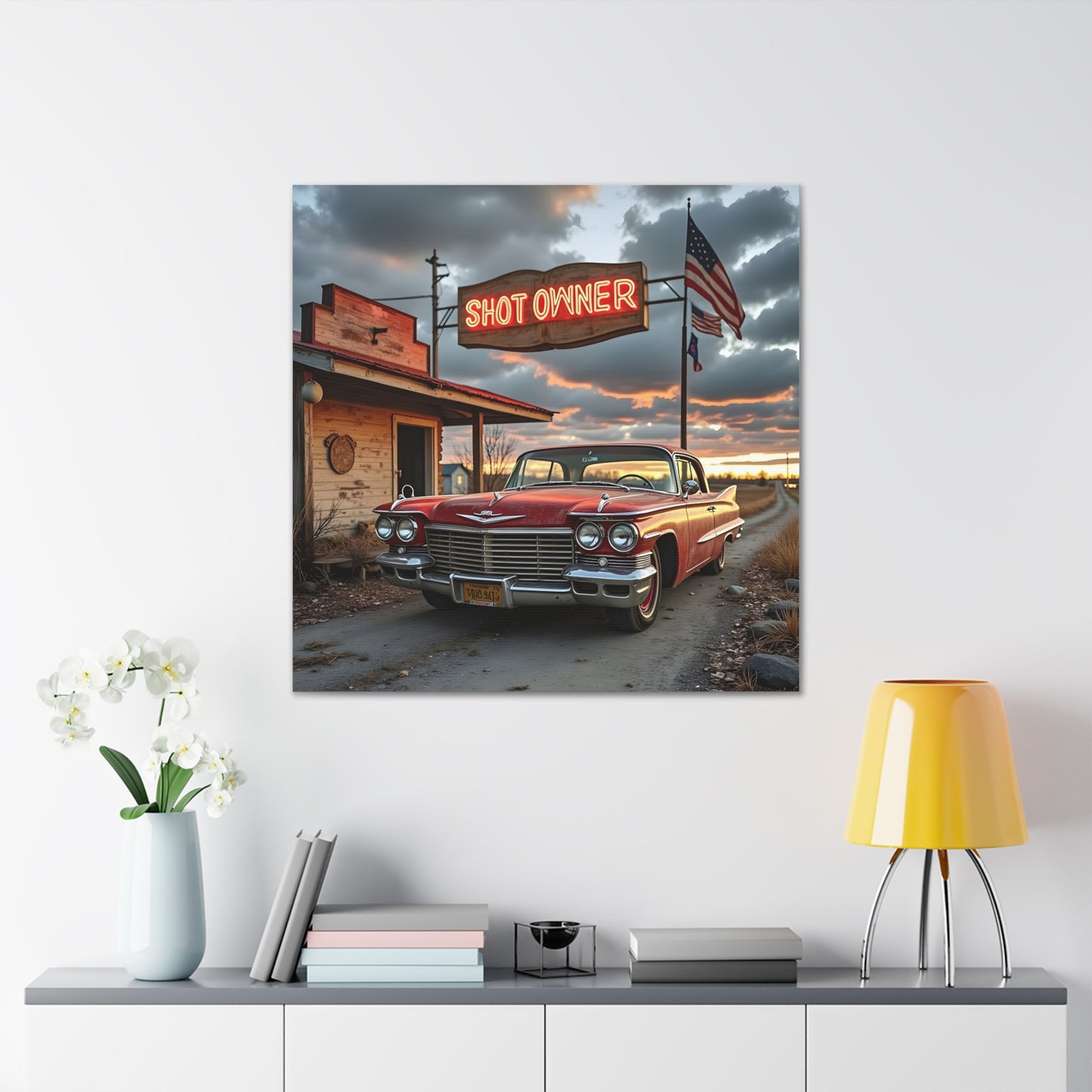 Canvas Prints - Mid West Neon Sign Shot Owner scene