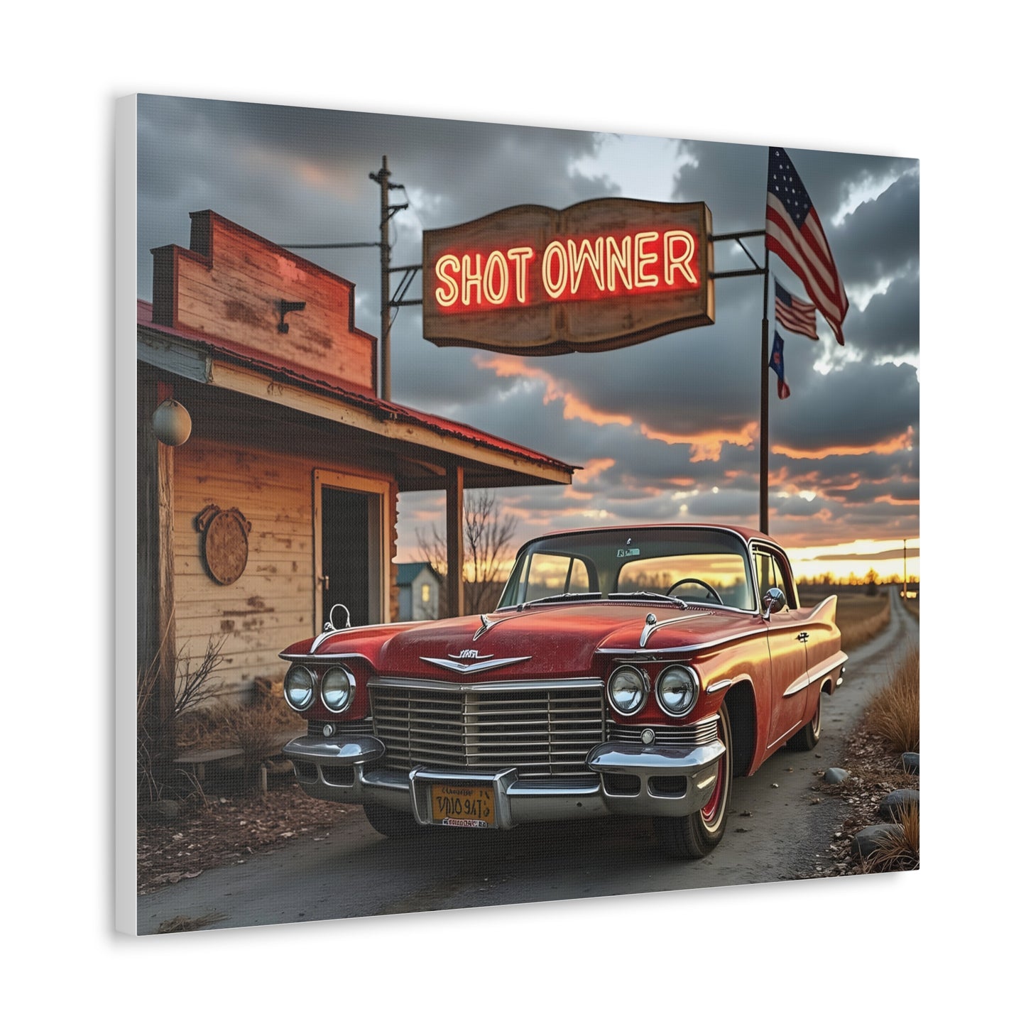 Canvas Prints - Mid West Neon Sign Shot Owner scene