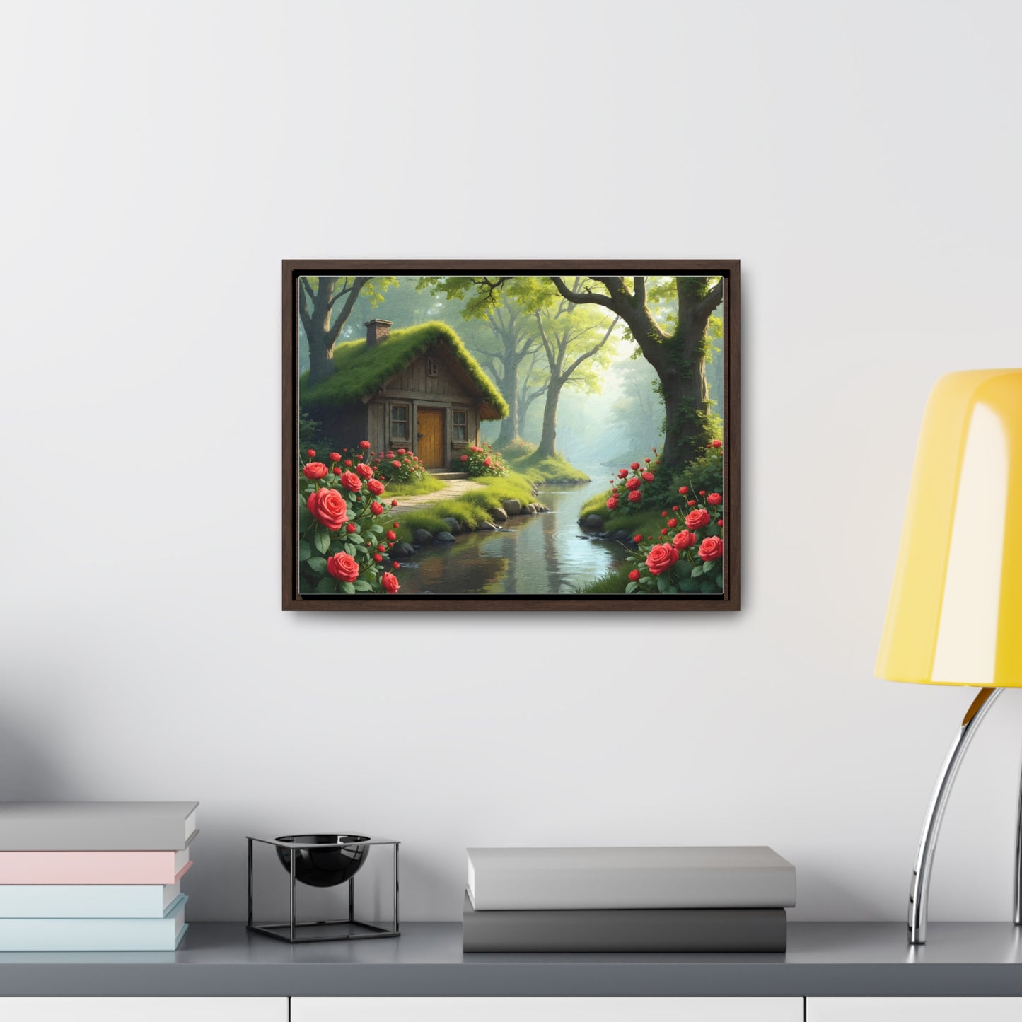 Forest landscape idyllic atmosphere – Canvas print wrap