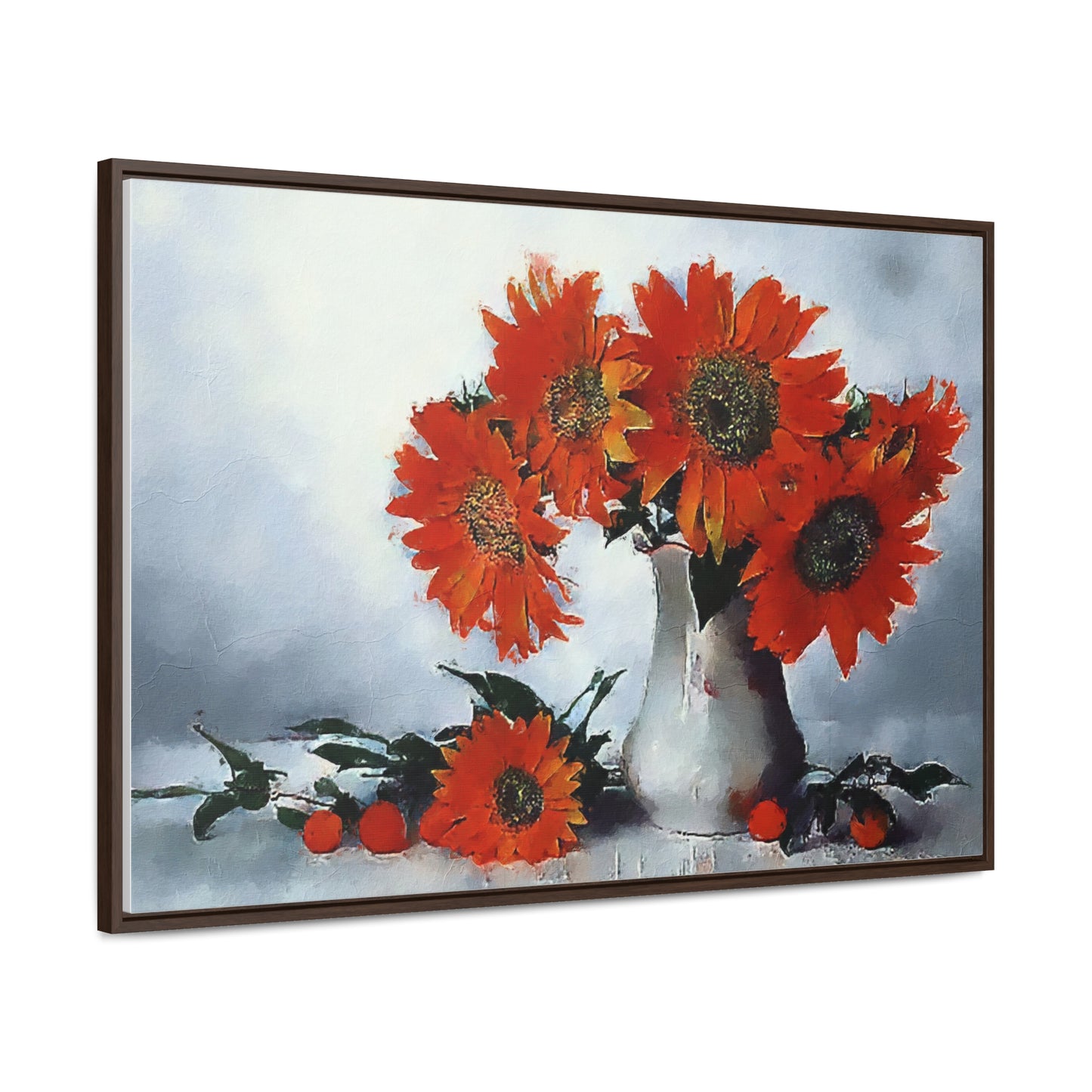 Still life with flowers in a vase, Canvas Wraps Painting