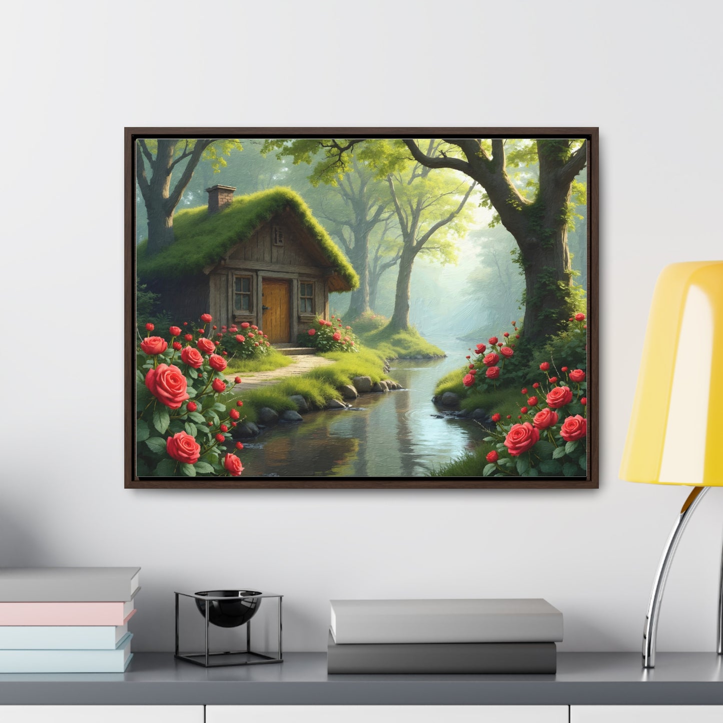 Forest landscape idyllic atmosphere – Canvas print wrap