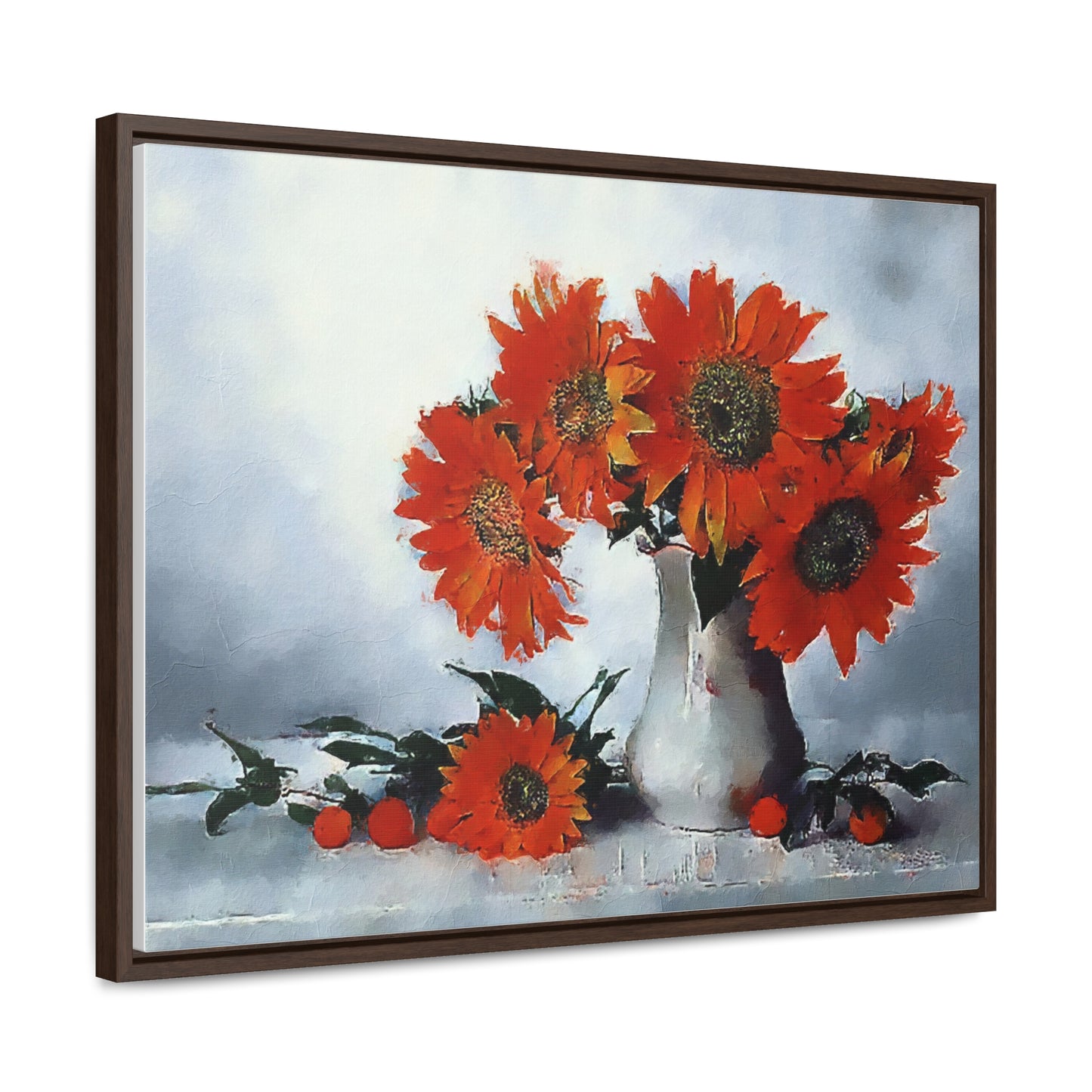 Still life with flowers in a vase, Canvas Wraps Painting