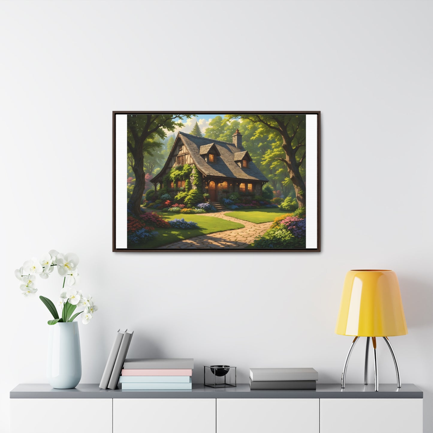 Canvas Wrap - Magic Forest Cottage Landscape