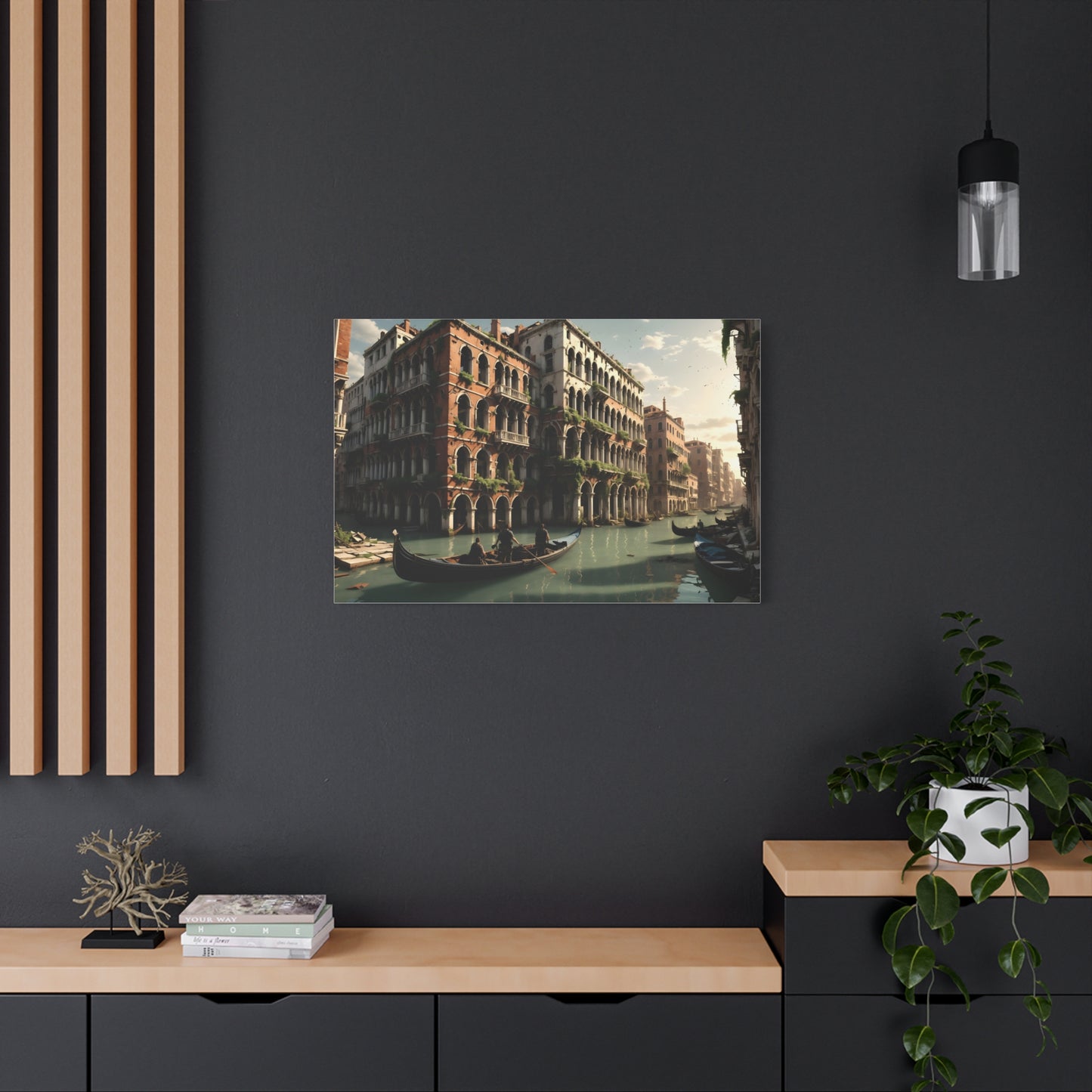 Canvas Wall Art - Post Apocalyptic Venice Fantasy