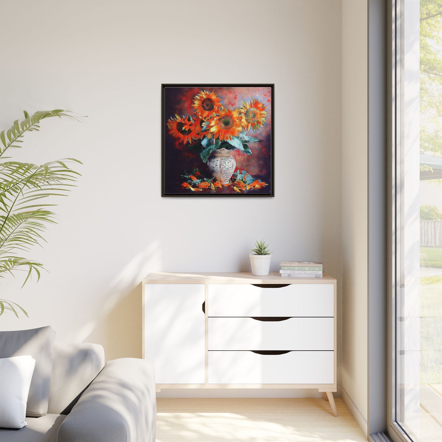 Still life with sunflowers, Canvas Art