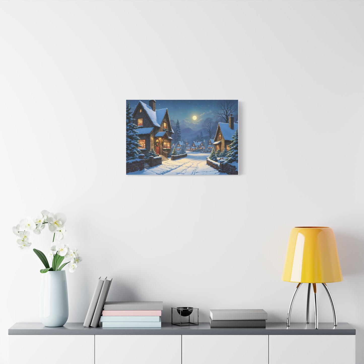 Canvas Print - Christmas Night, Thomas Kinkade Inspiration