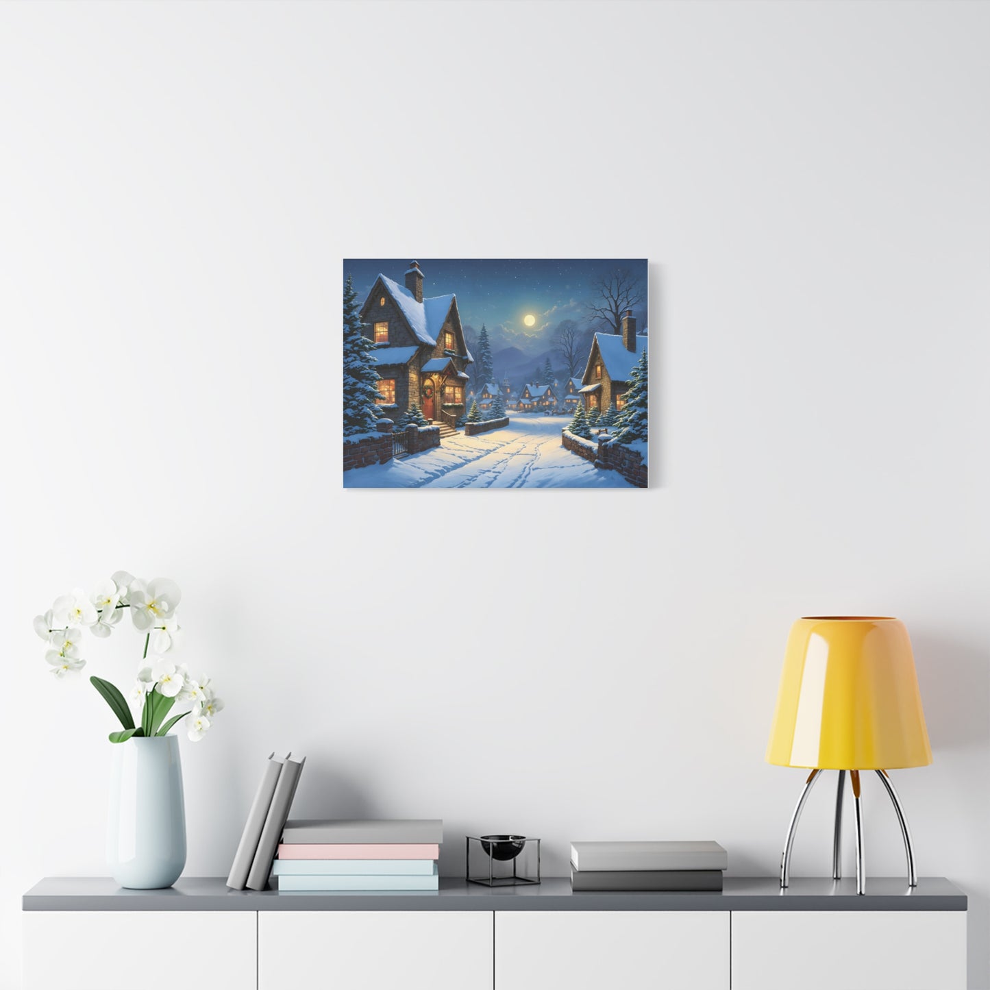 Canvas Print - Christmas Night, Thomas Kinkade Inspiration