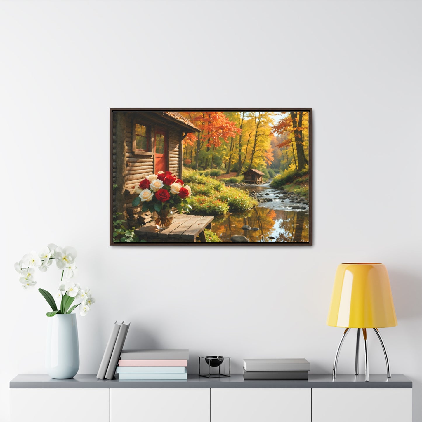 Forest landscape idyllic atmosphere – Canvas print wrap