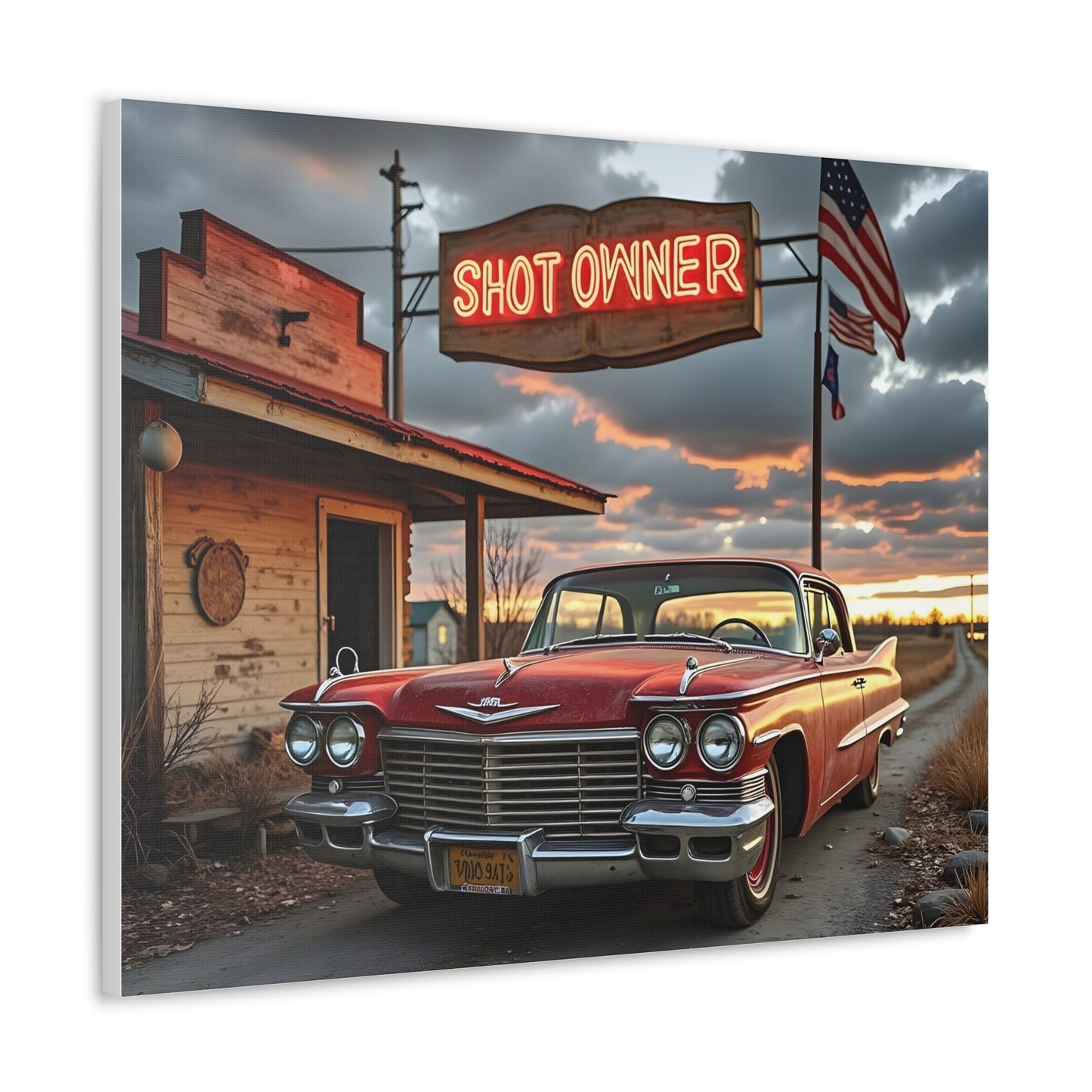 Canvas Prints - Mid West Neon Sign Shot Owner scene