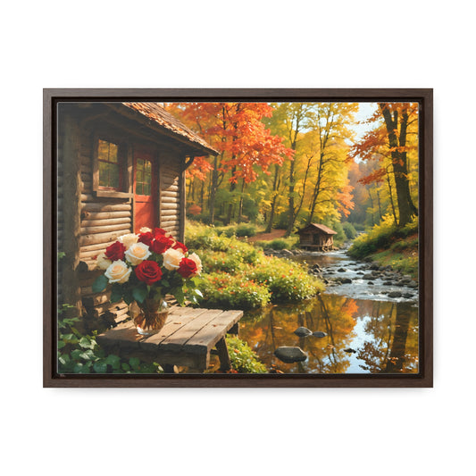 Forest landscape idyllic atmosphere – Canvas print wrap