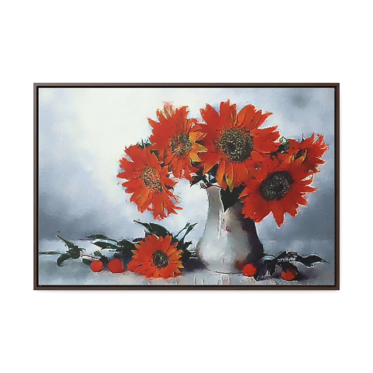 Still life with flowers in a vase, Canvas Wraps Painting