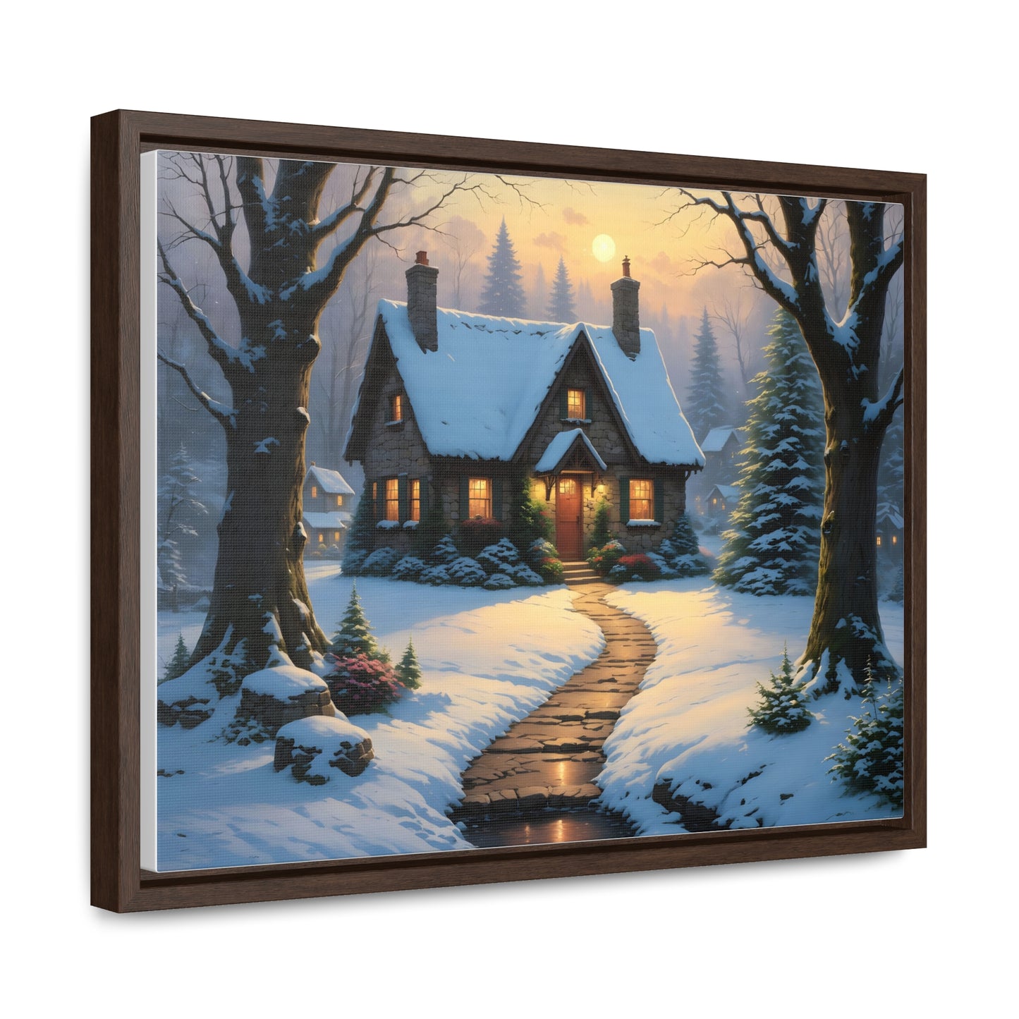 Canvas Wraps - Cottage in the Magic Forest Landscape