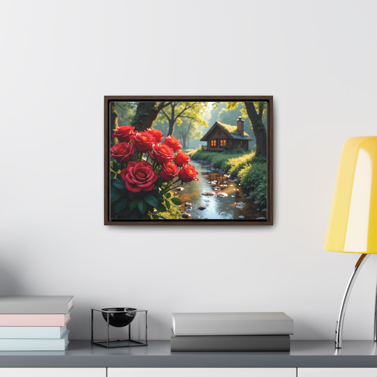 Forest landscape idyllic atmosphere – Canvas print wrap