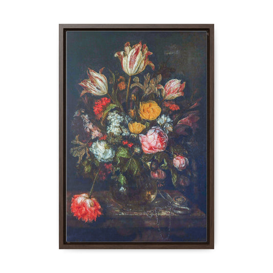 Canvas Wrap, Classic Still Life Painting with Flowers