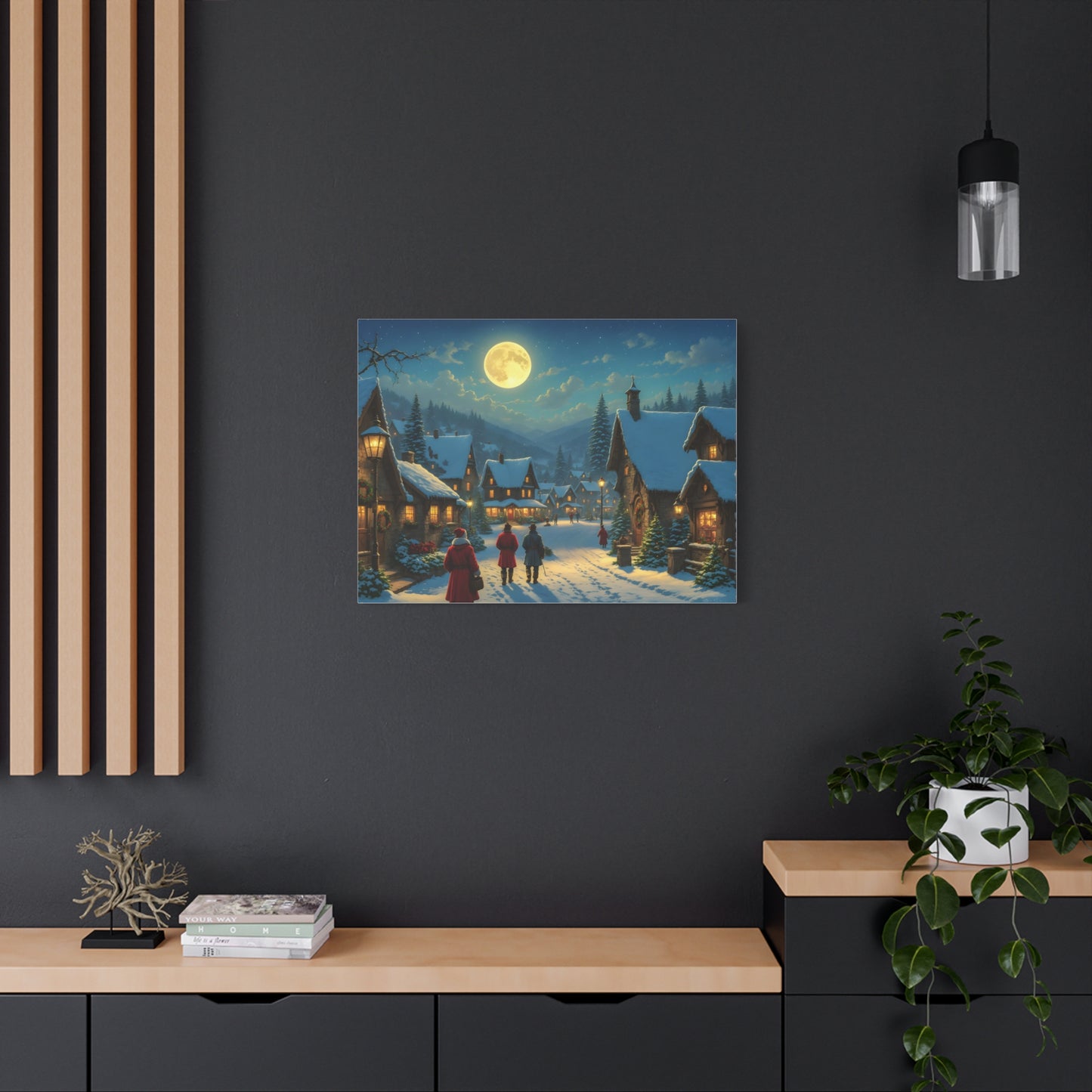 Canvas Print - Christmas Night, Thomas Kinkade inspiration