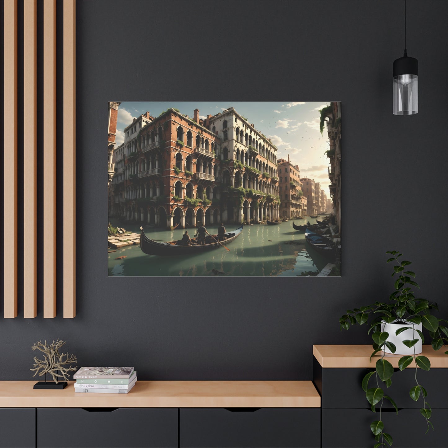 Canvas Wall Art - Post Apocalyptic Venice Fantasy