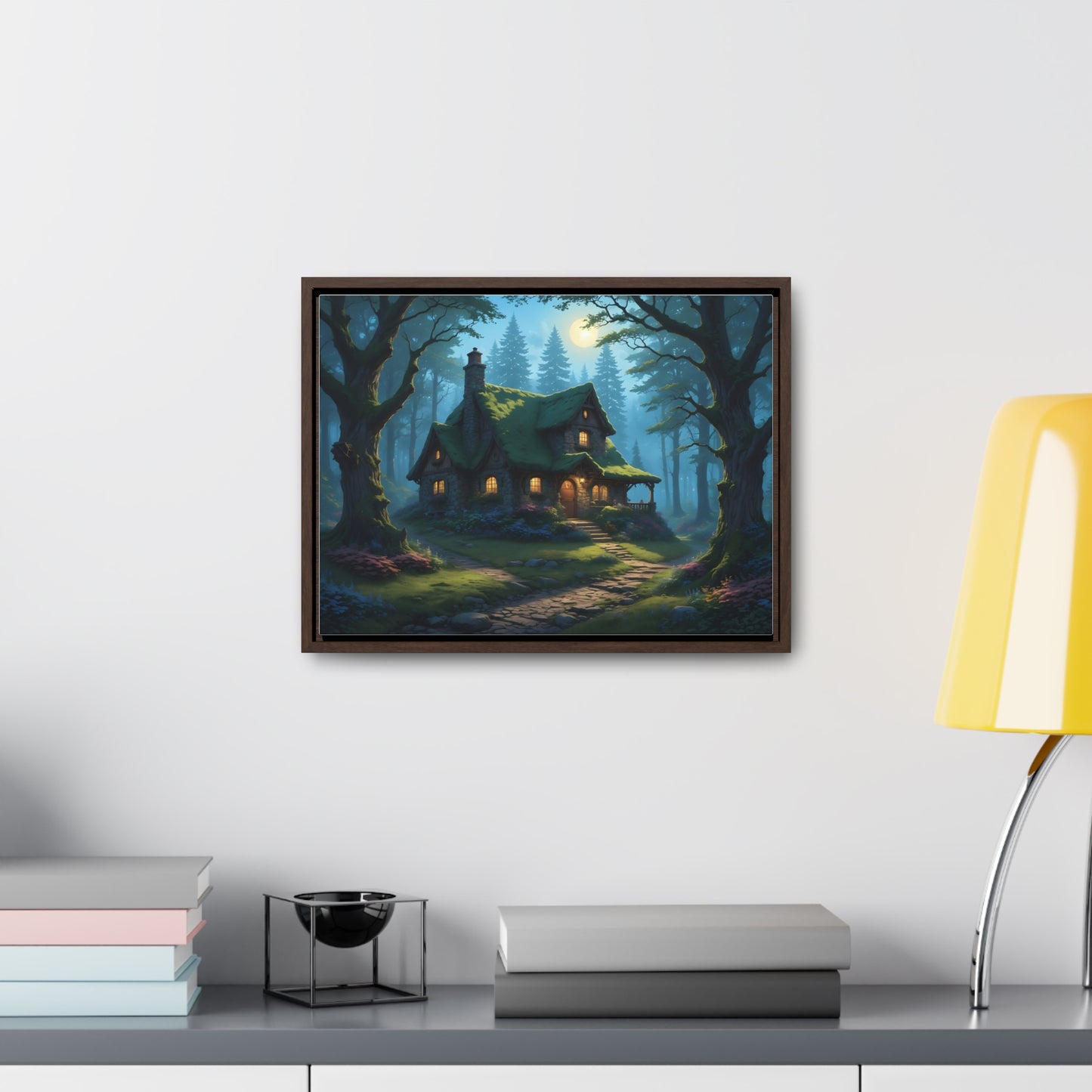 Canvas Wrap - Cottage in the Magic Forest Landscape