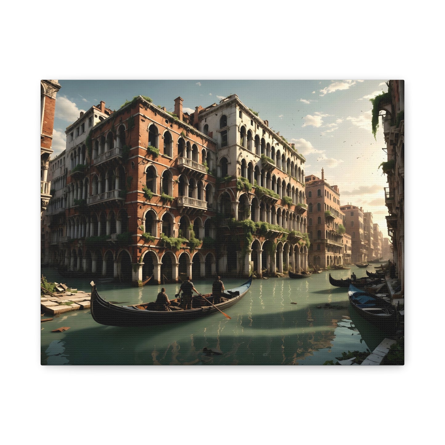 Canvas Wall Art - Post Apocalyptic Venice Fantasy