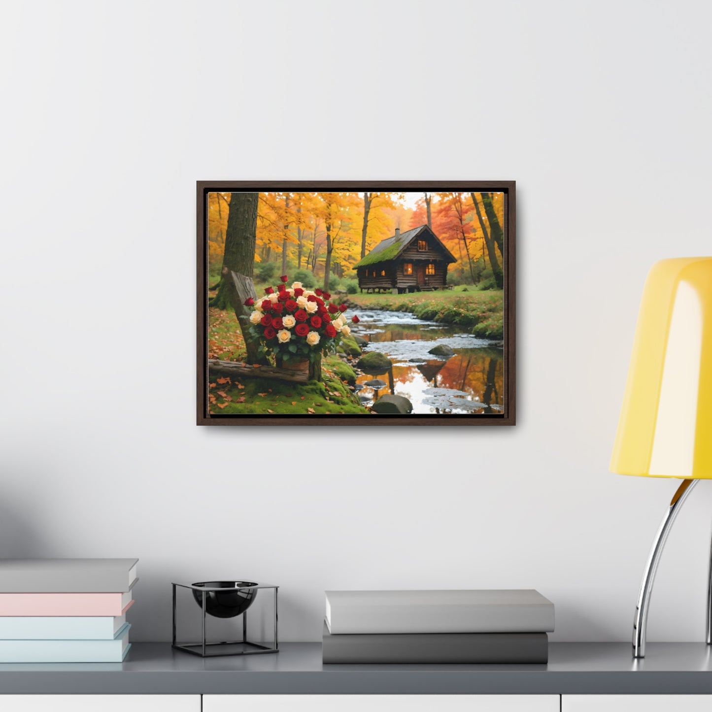 Gallery Canvas Wraps, Horizontal Frame, Forest landscape idyllic atmosphere