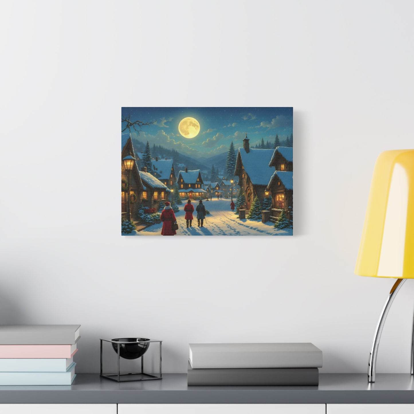 Canvas Print - Christmas Night, Thomas Kinkade inspiration