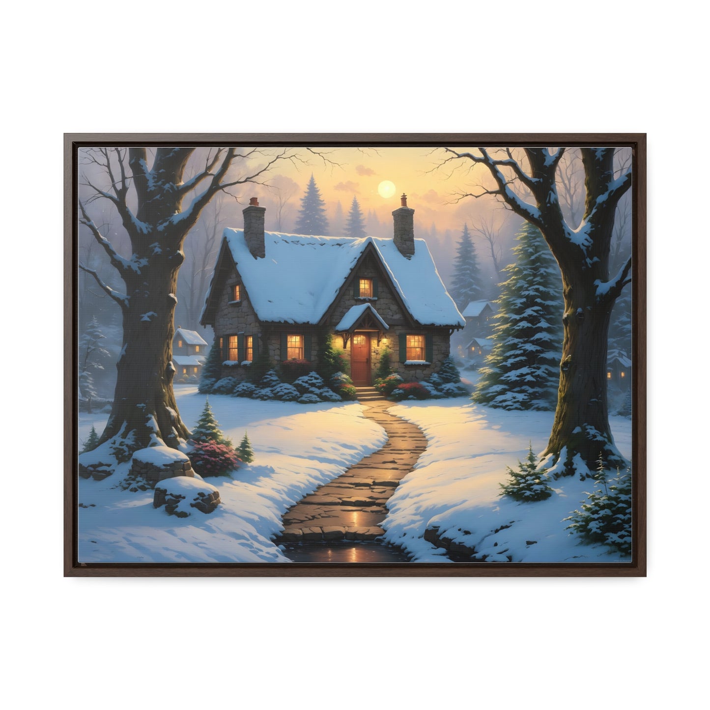 Canvas Wraps - Cottage in the Magic Forest Landscape