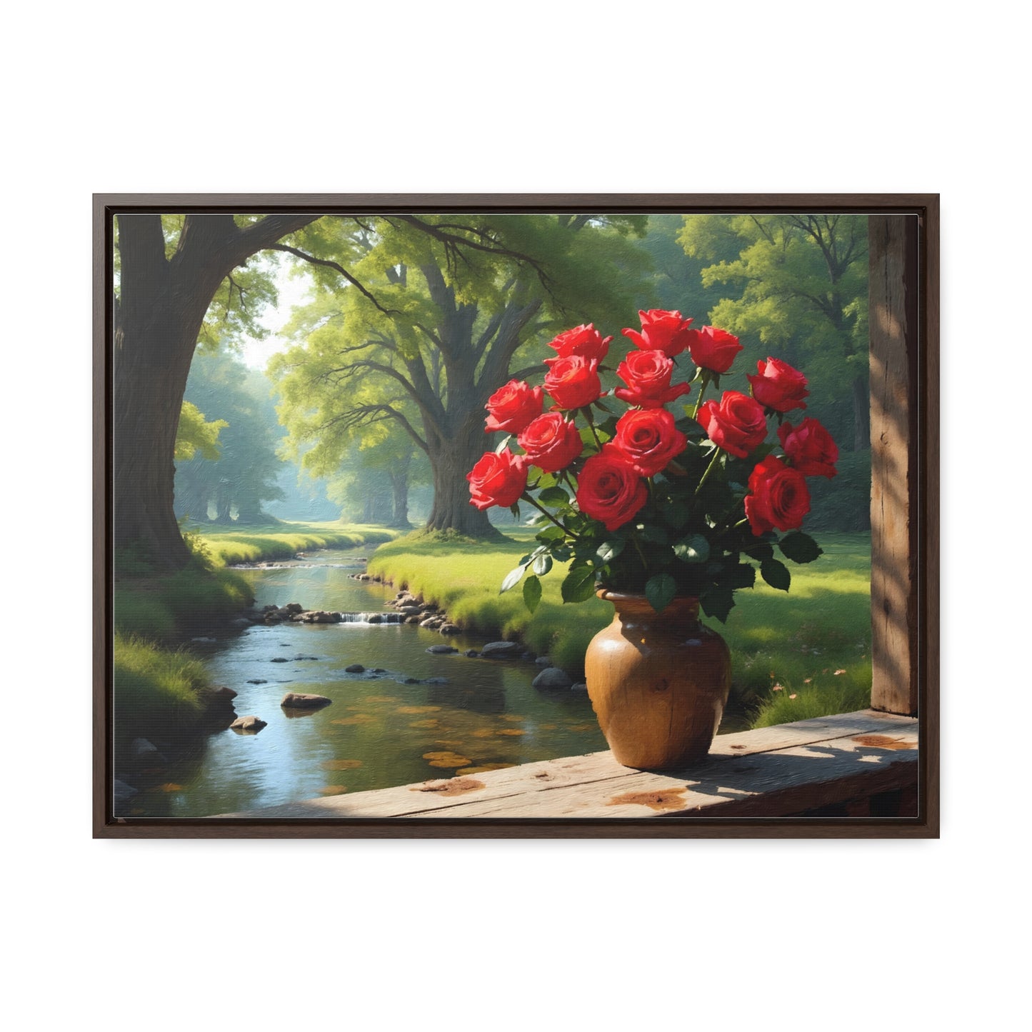 Forest landscape idyllic atmosphere – Canvas print wrap