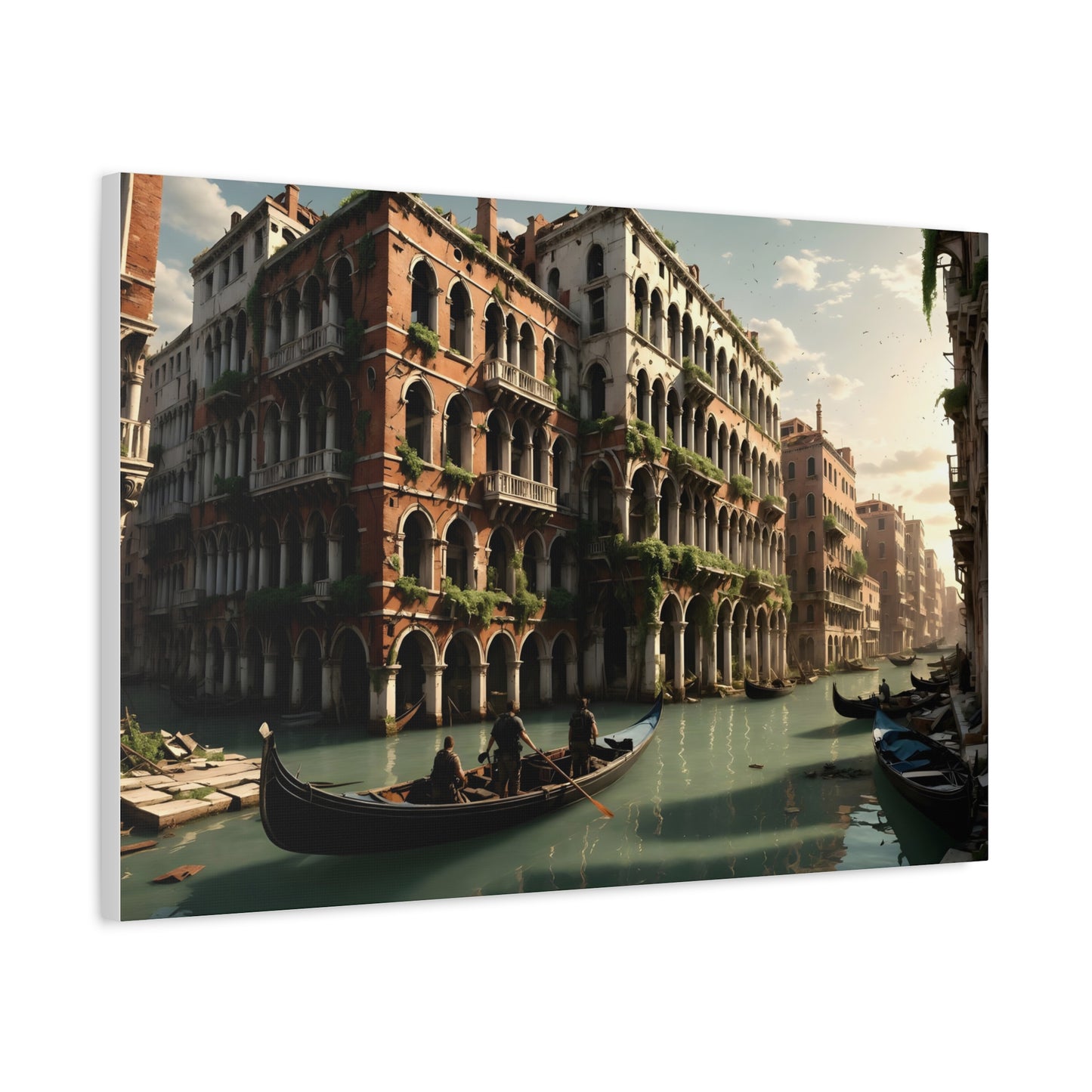 Canvas Wall Art - Post Apocalyptic Venice Fantasy