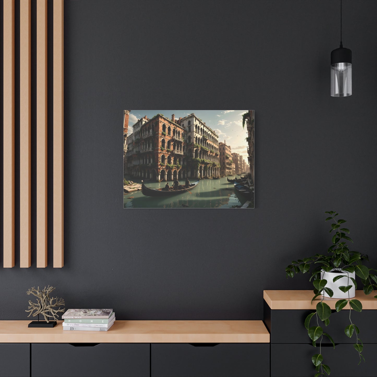 Canvas Wall Art - Post Apocalyptic Venice Fantasy