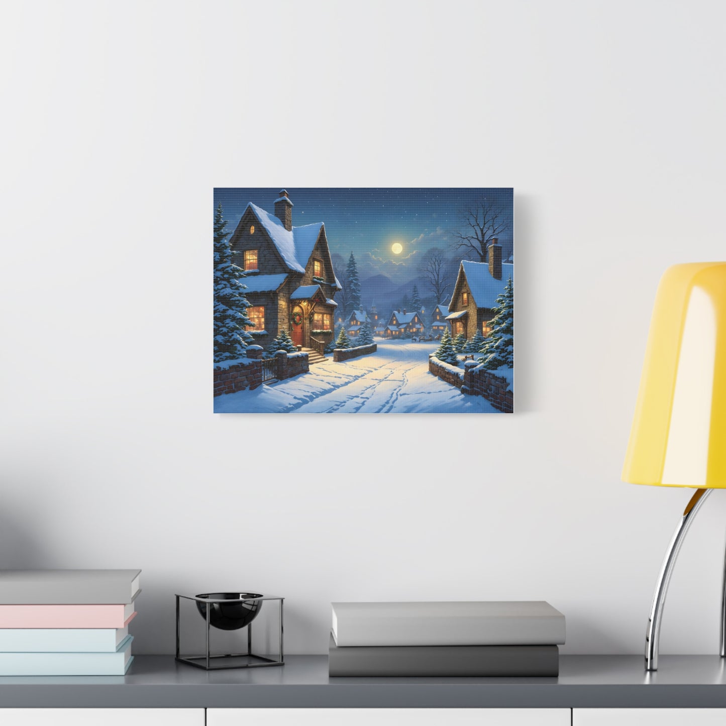 Canvas Print - Christmas Night, Thomas Kinkade Inspiration