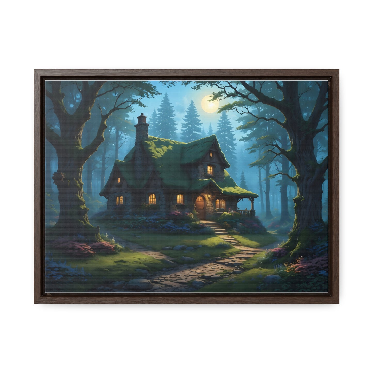 Canvas Wrap - Cottage in the Magic Forest Landscape