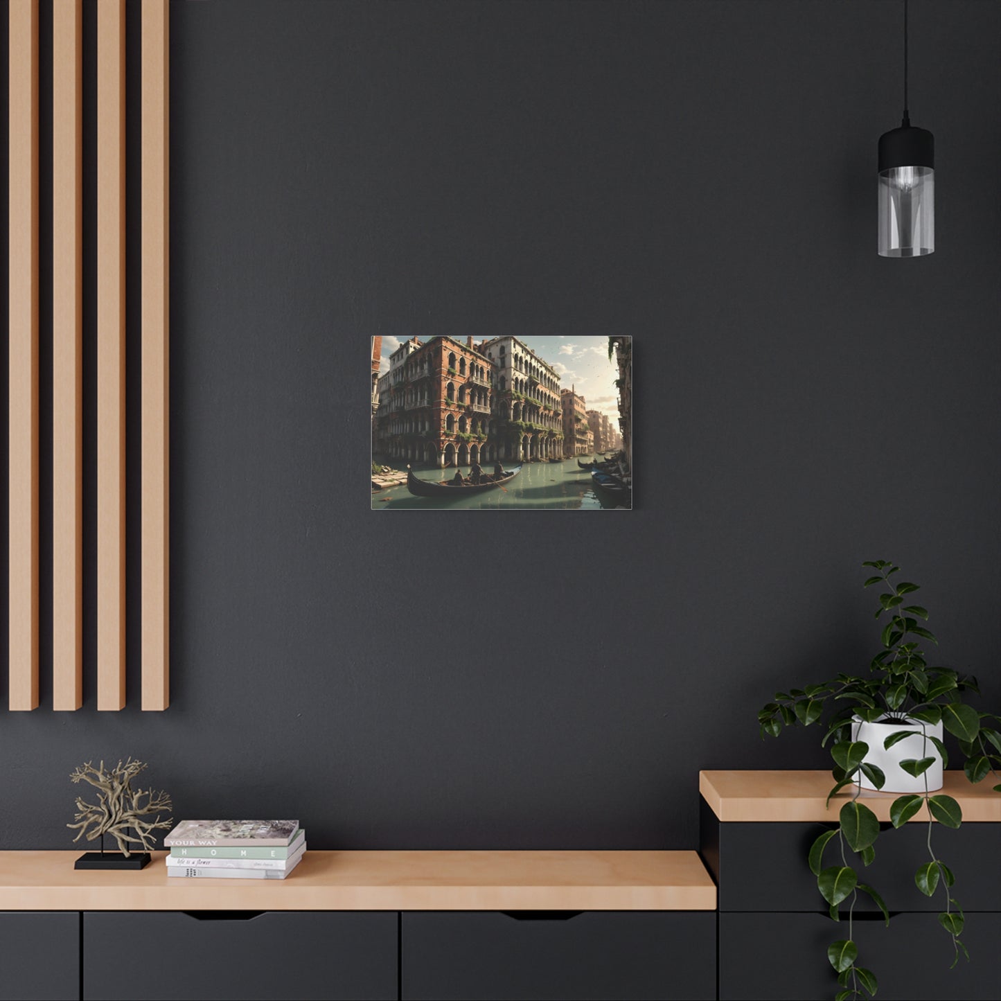 Canvas Wall Art - Post Apocalyptic Venice Fantasy