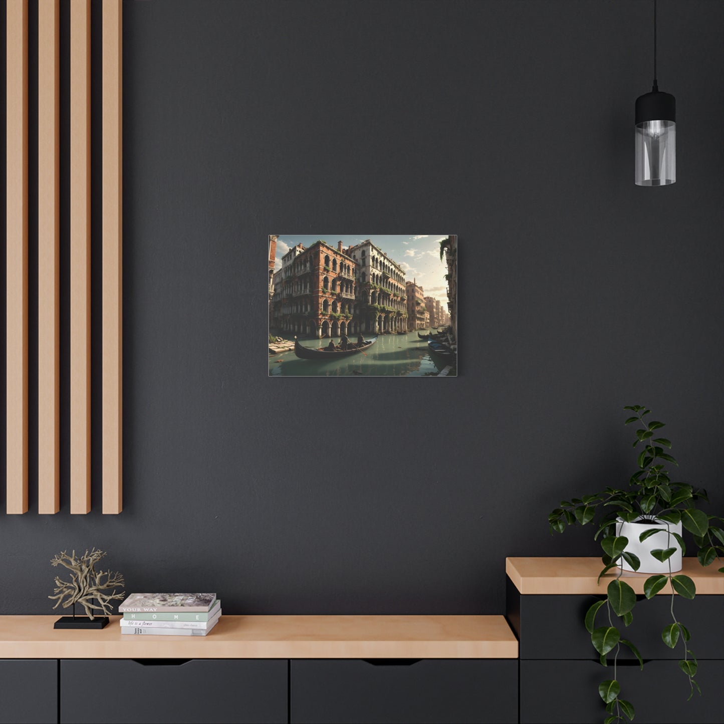 Canvas Wall Art - Post Apocalyptic Venice Fantasy