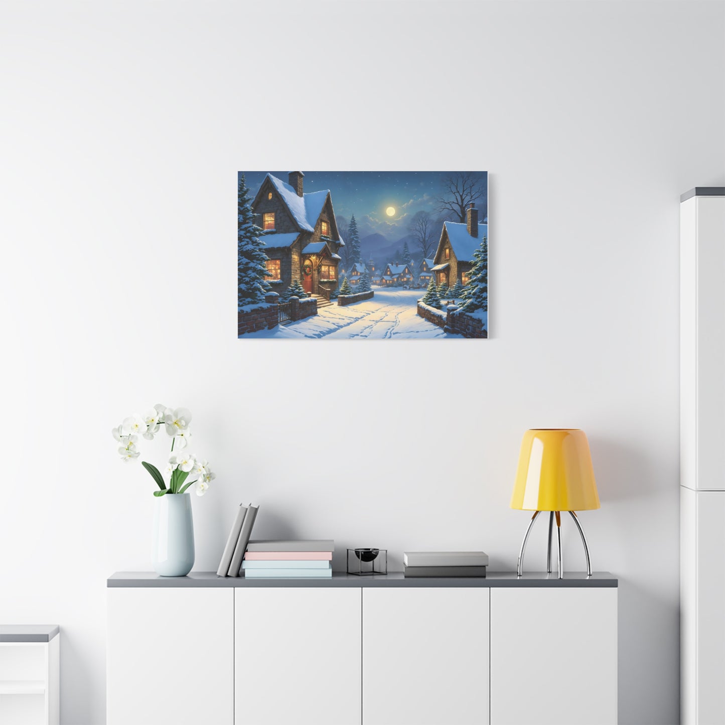 Canvas Print - Christmas Night, Thomas Kinkade Inspiration