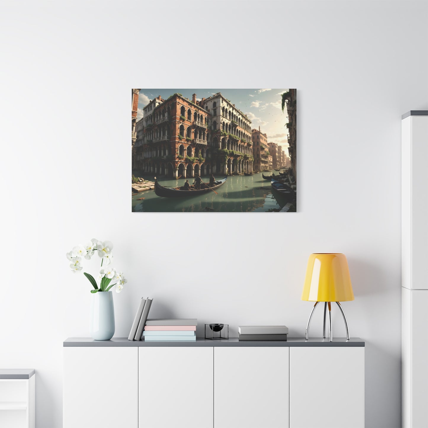 Canvas Wall Art - Post Apocalyptic Venice Fantasy