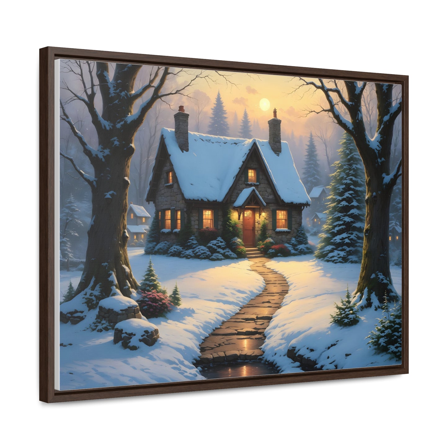 Canvas Wraps - Cottage in the Magic Forest Landscape