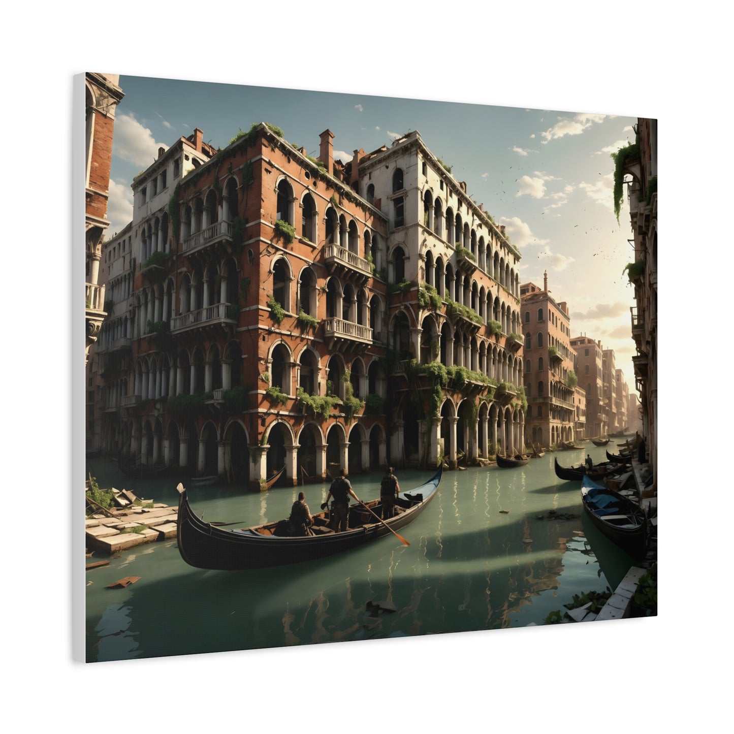 Canvas Wall Art - Post Apocalyptic Venice Fantasy