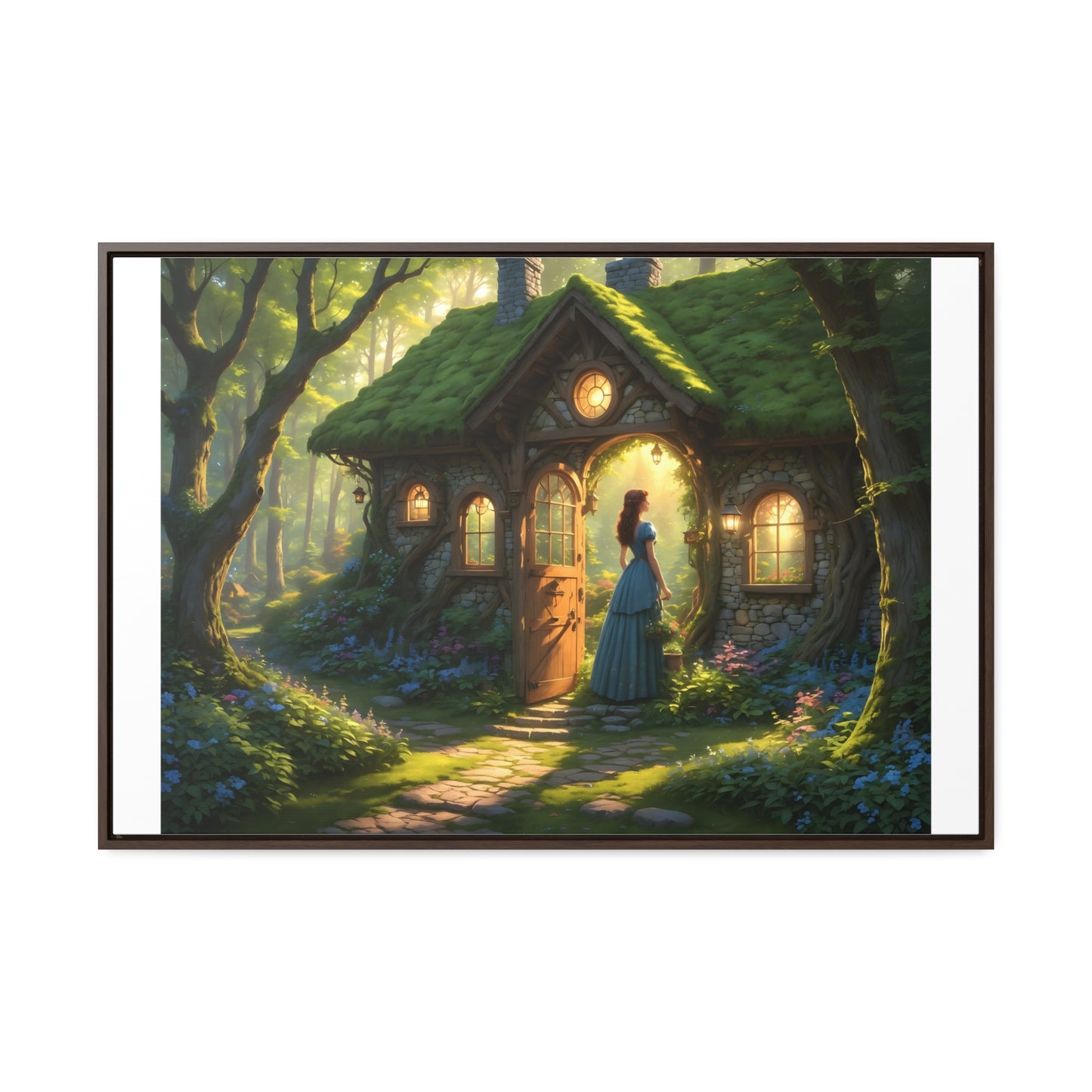 Canvas Wrap, Magic Forest Cottage Landscape