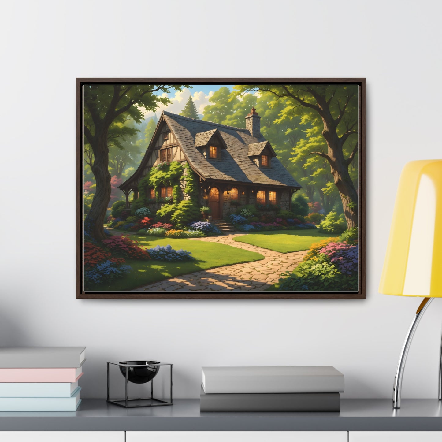 Canvas Wrap - Magic Forest Cottage Landscape