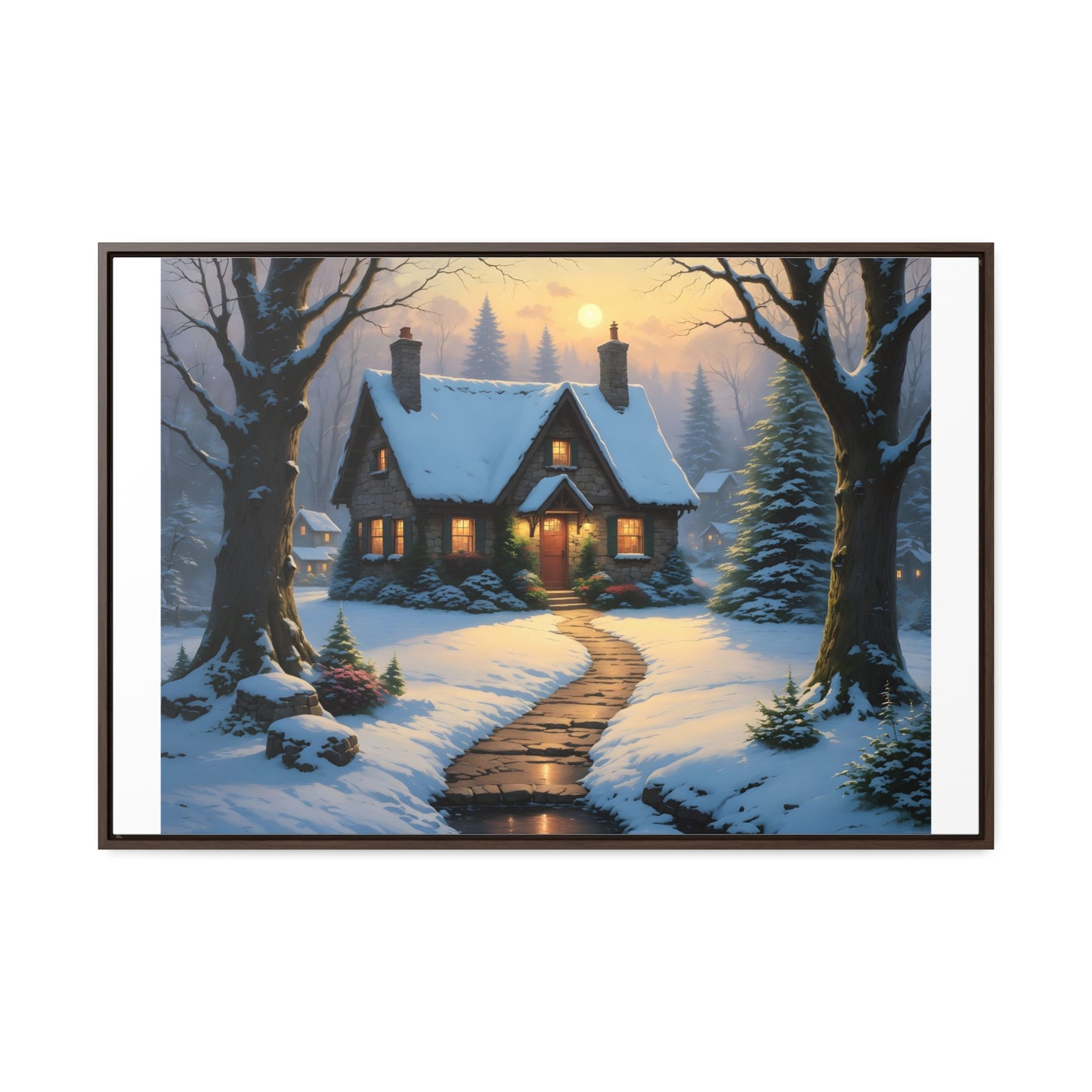 Canvas Wraps - Cottage in the Magic Forest Landscape