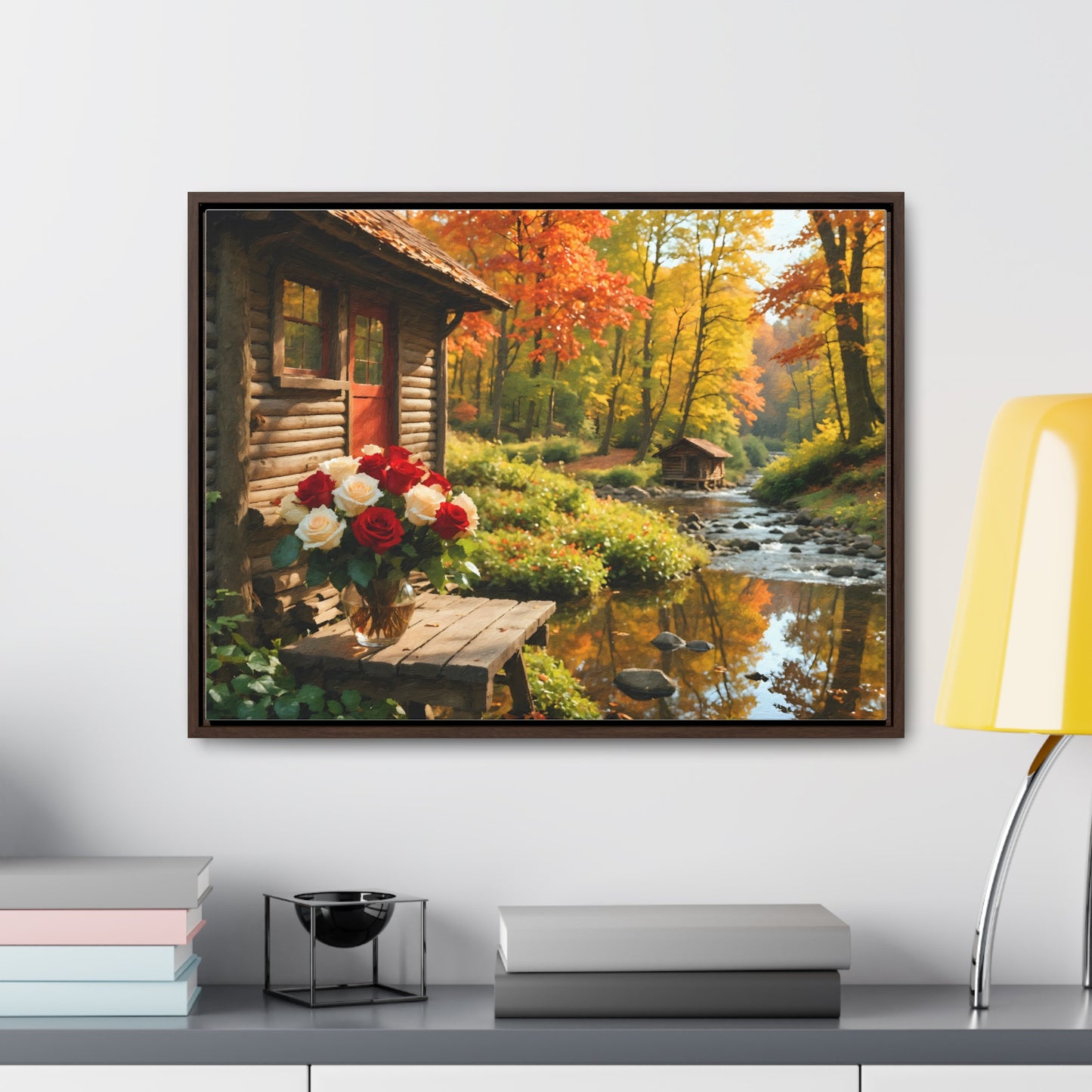 Forest landscape idyllic atmosphere – Canvas print wrap