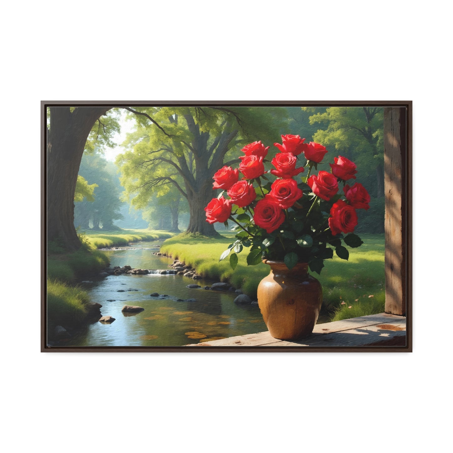 Forest landscape idyllic atmosphere – Canvas print wrap